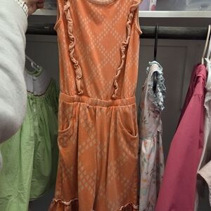 Matilda Jane Orange Diamond Ruffle Bodysuit